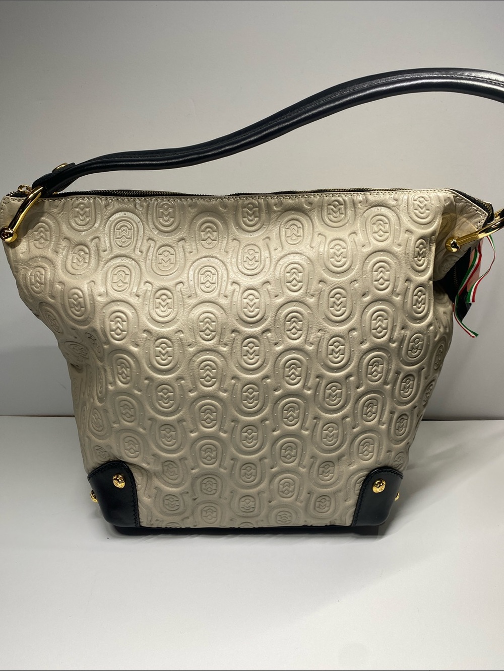 NWT Marino Orlandi Hobo-Cream and Black